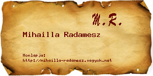 Mihailla Radamesz névjegykártya